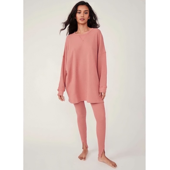 Free People Tops - NEW Free People Early Night Thermal Tunic Leggings Two Piece Set XS/S